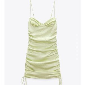 Lime Green satin dress